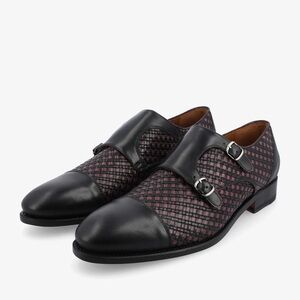 NIB Taft Lucca Monk Black Woven Shoes, Men's 13